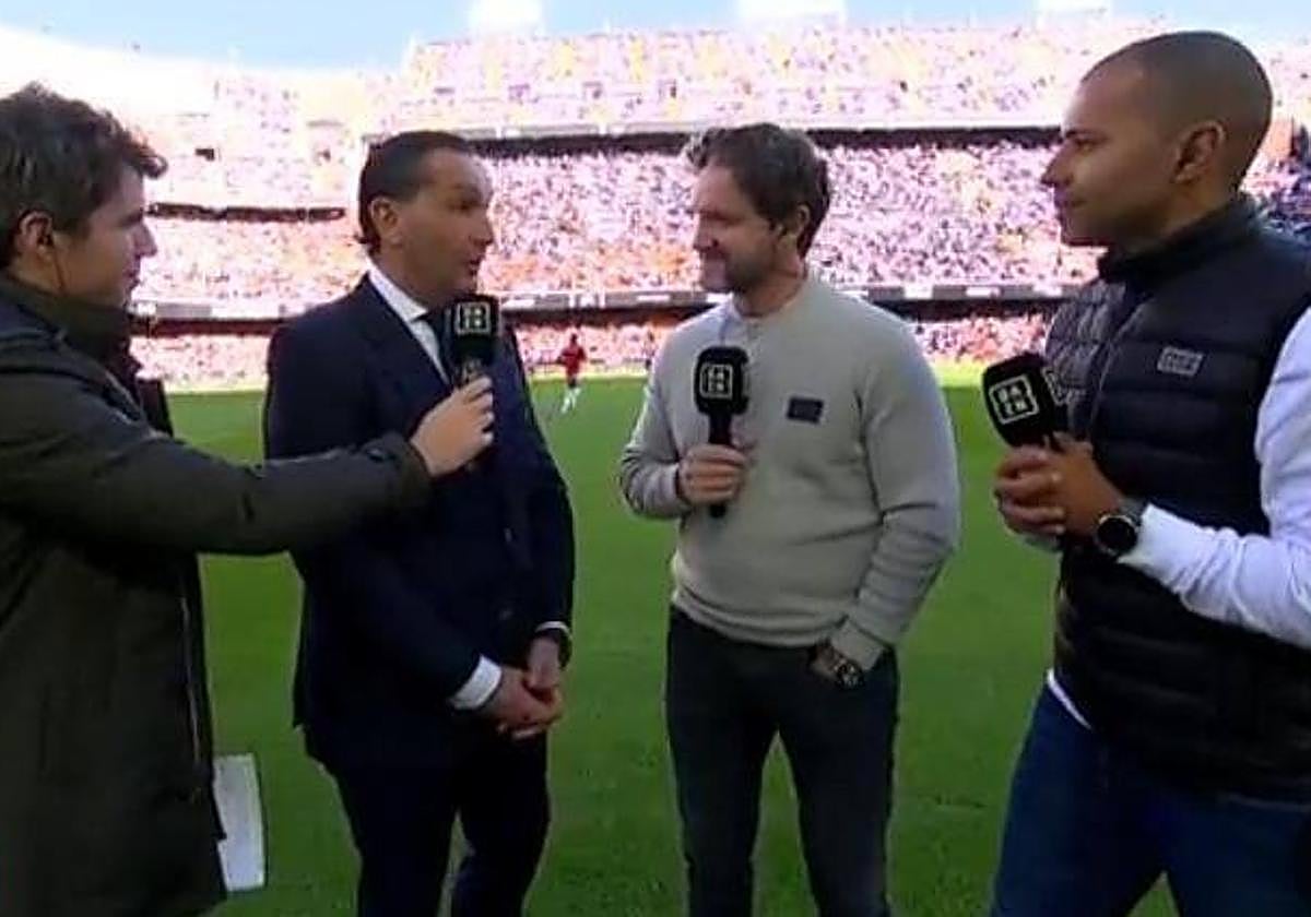 Alfredo García Amado, durante la previa de DAZN.
