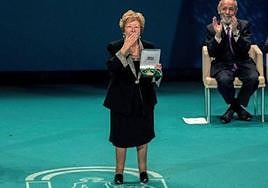 Pilar Palazón recibió la Medalla de Andalucía en 2018.