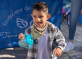 Tano durante el torneo de pádel.