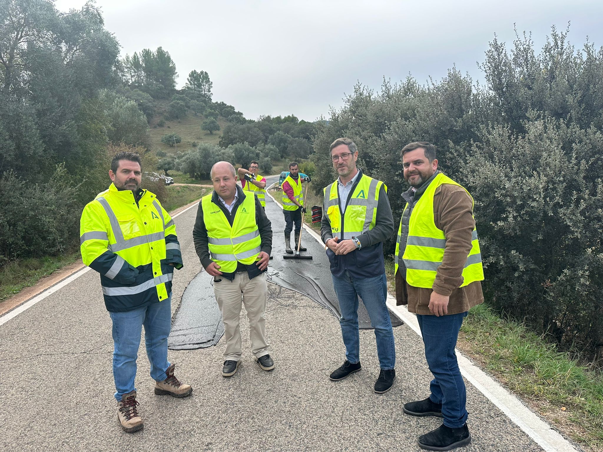 Obras en la A-319, en Hornos.