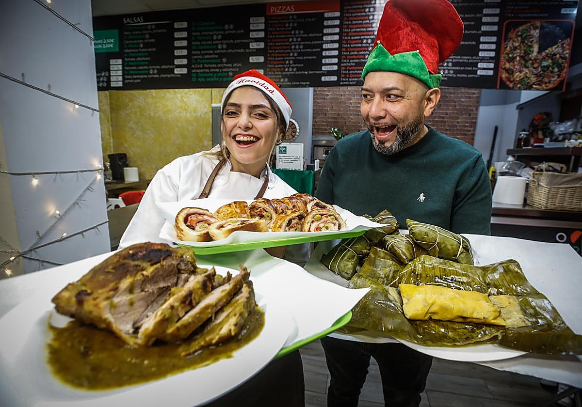 Blanca y Uval sirven un menú navideño 'made in Venezuela' en su local del Zaidín.