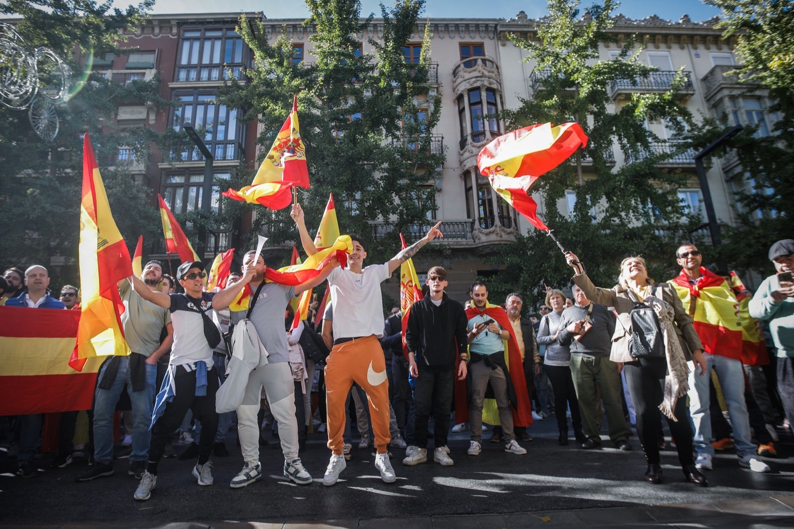 Las imágenes de la protesta en Granada contra la amnistía