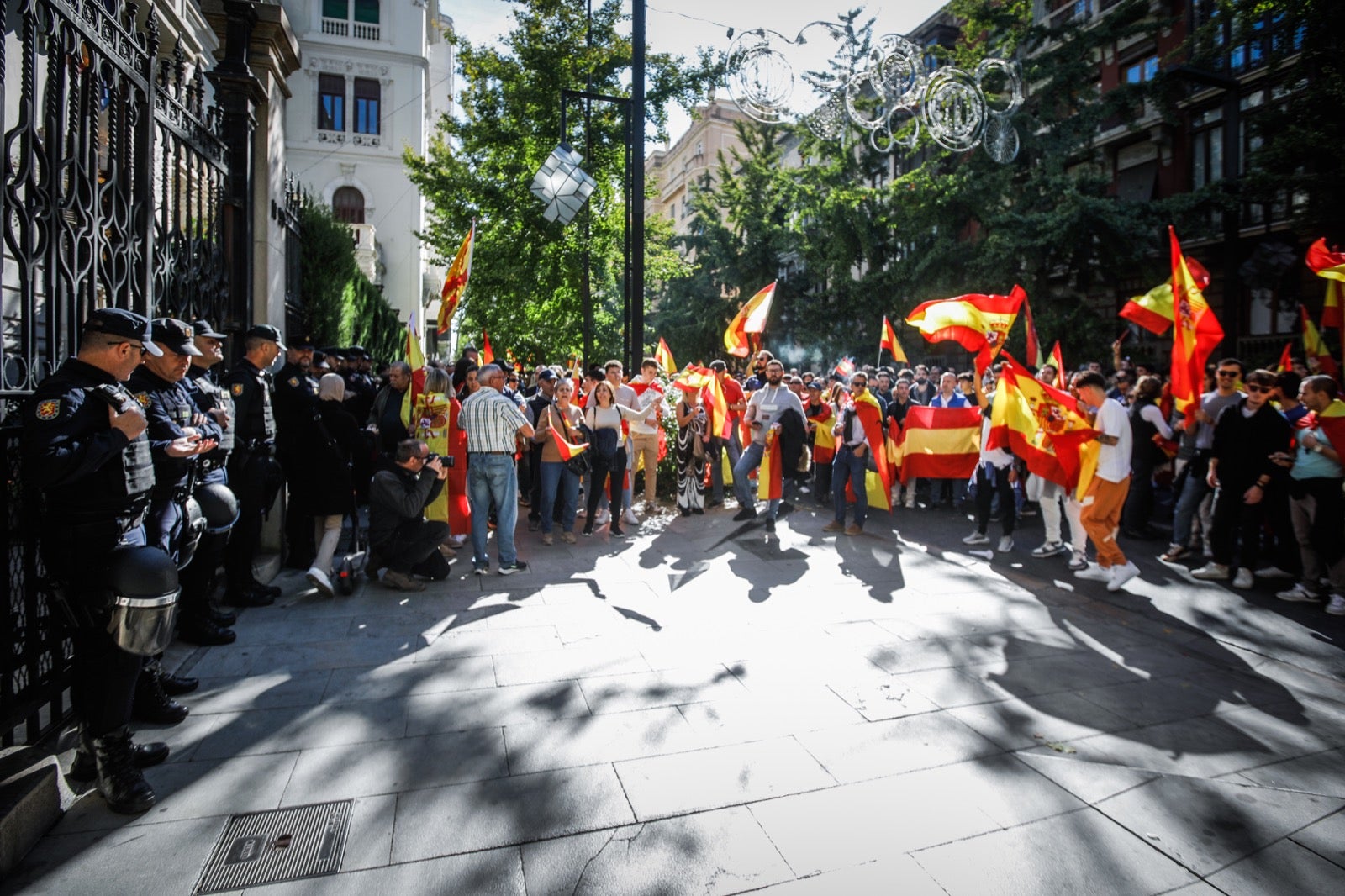 Las imágenes de la protesta en Granada contra la amnistía