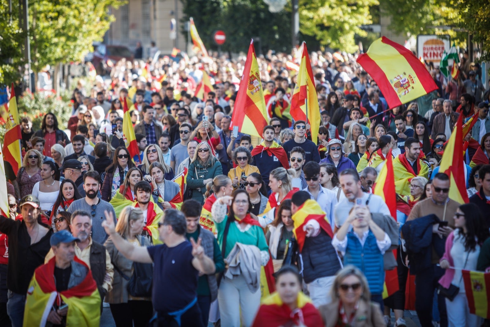 Las imágenes de la protesta en Granada contra la amnistía