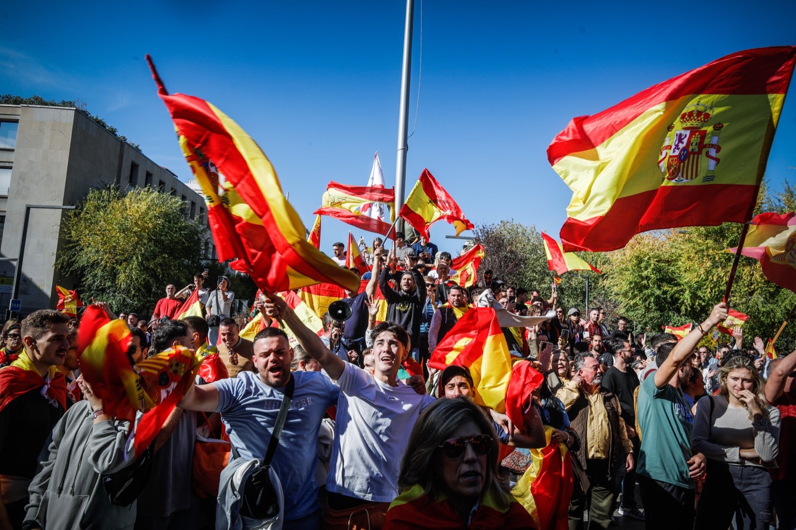 Las imágenes de la protesta en Granada contra la amnistía