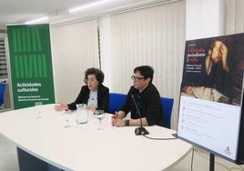 Ana C. Fuentes y Yunior García Aguilera, durante su intervención.