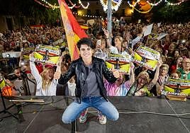 María Pérez, durante el homenaje que recibió en Orce el pasado mes de agosto.