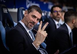 Cheche Bermudo, en el banquillo del polideportivo de Andorra