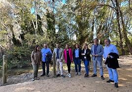 Visita en la primera fase de las obras de adecuación de Los Cañones.