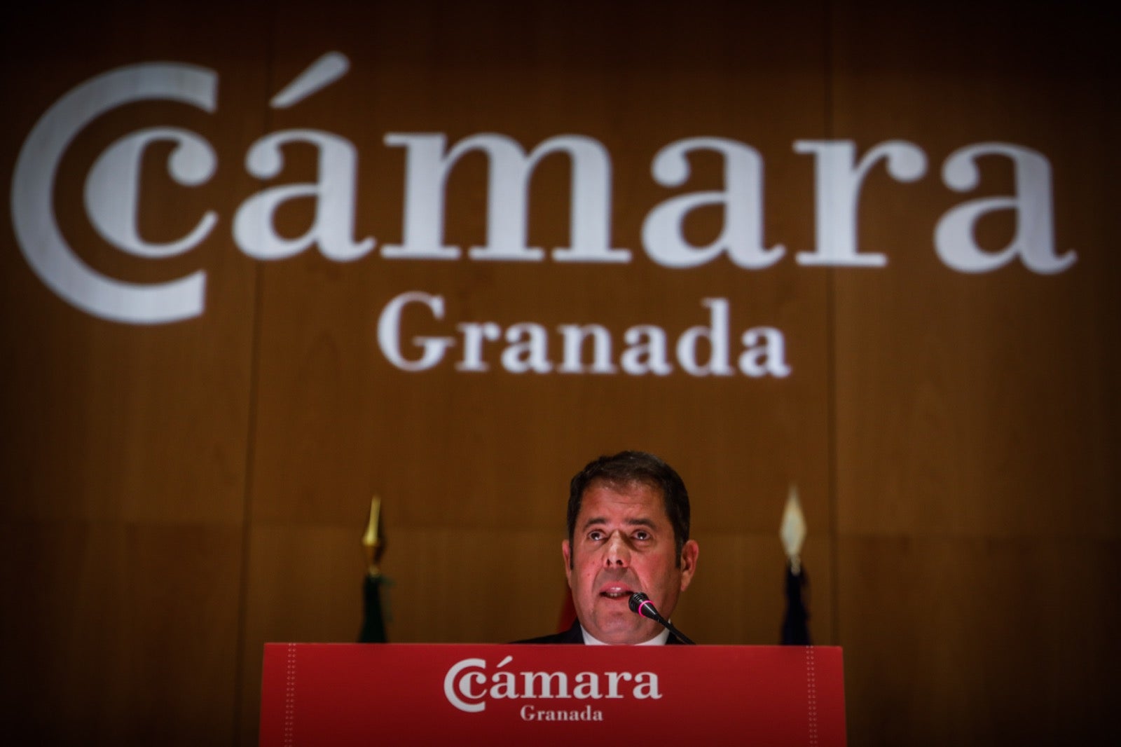 Las imágenes de Gerardo Cuerva y los empresarios granadinos en la Cámara de Comercio