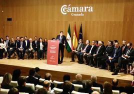 Gerardo Cuerva, en su discurso en Cámara Granada.