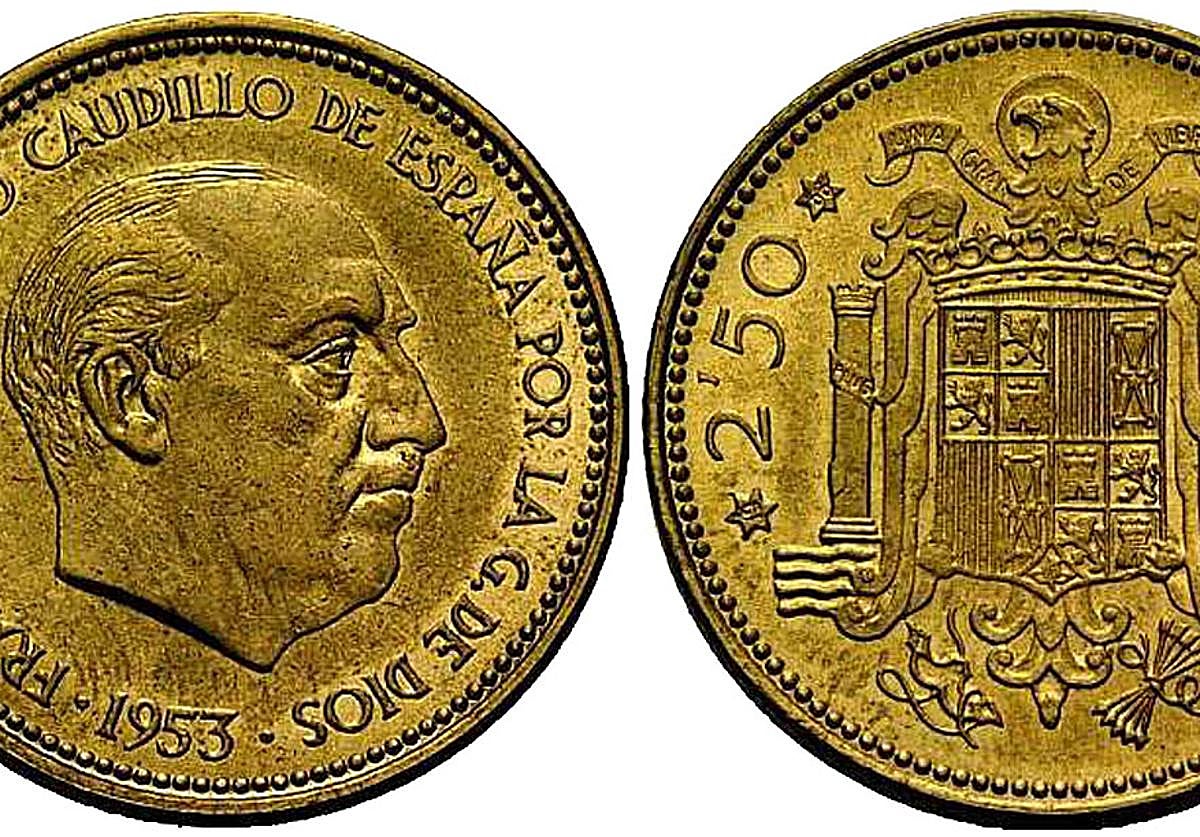 El verdadero valor de la moneda de 2,50 pesetas de Franco.