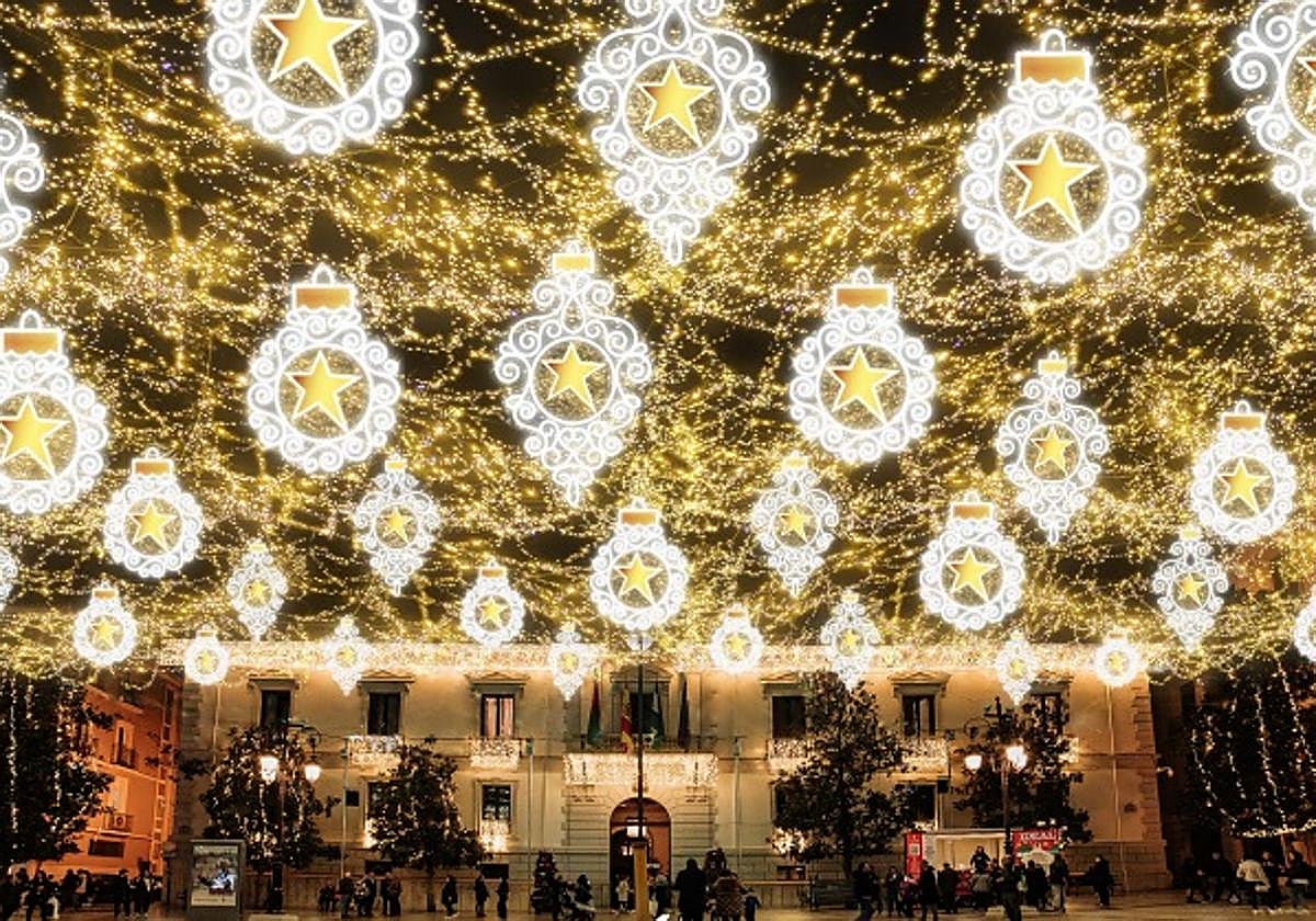 Así van a quedar las luces de Navidad de Granada, calle a calle