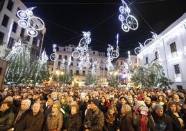 Alumbrado navideño en Granada.