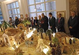 Inauguración del belén bíblico, que fue además bendecido.