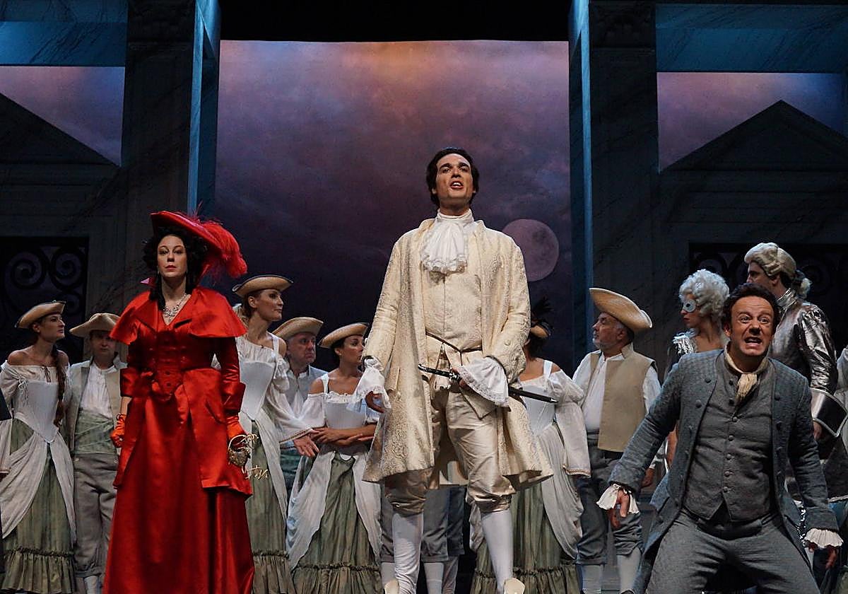 Imagen de la representación dela ópera de Mozart.