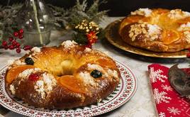 Roscón de reyes, producto típico de la navidad.