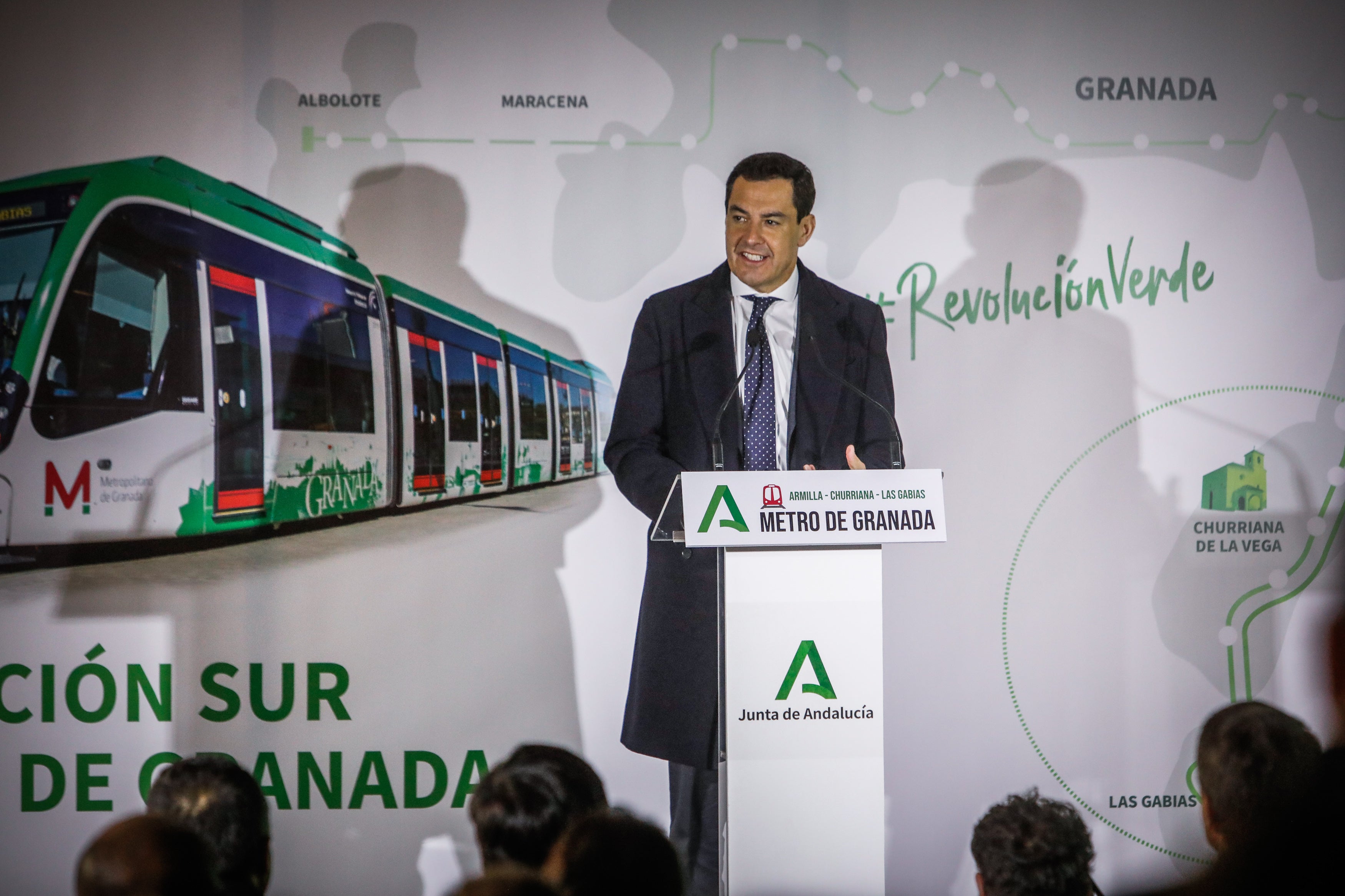 Las imágenes de la primera piedra de la ampliación del metro