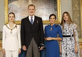 La princesa Leonor en una foto de familia.