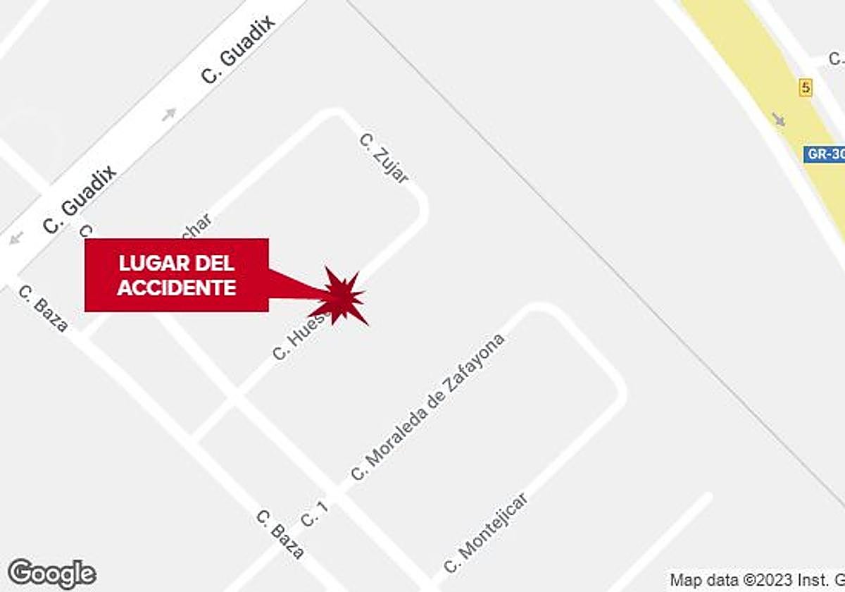 Lugar del accidente laboral en Peligros.