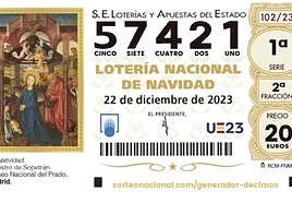 Un establecimiento de venta de lotería en Granada.