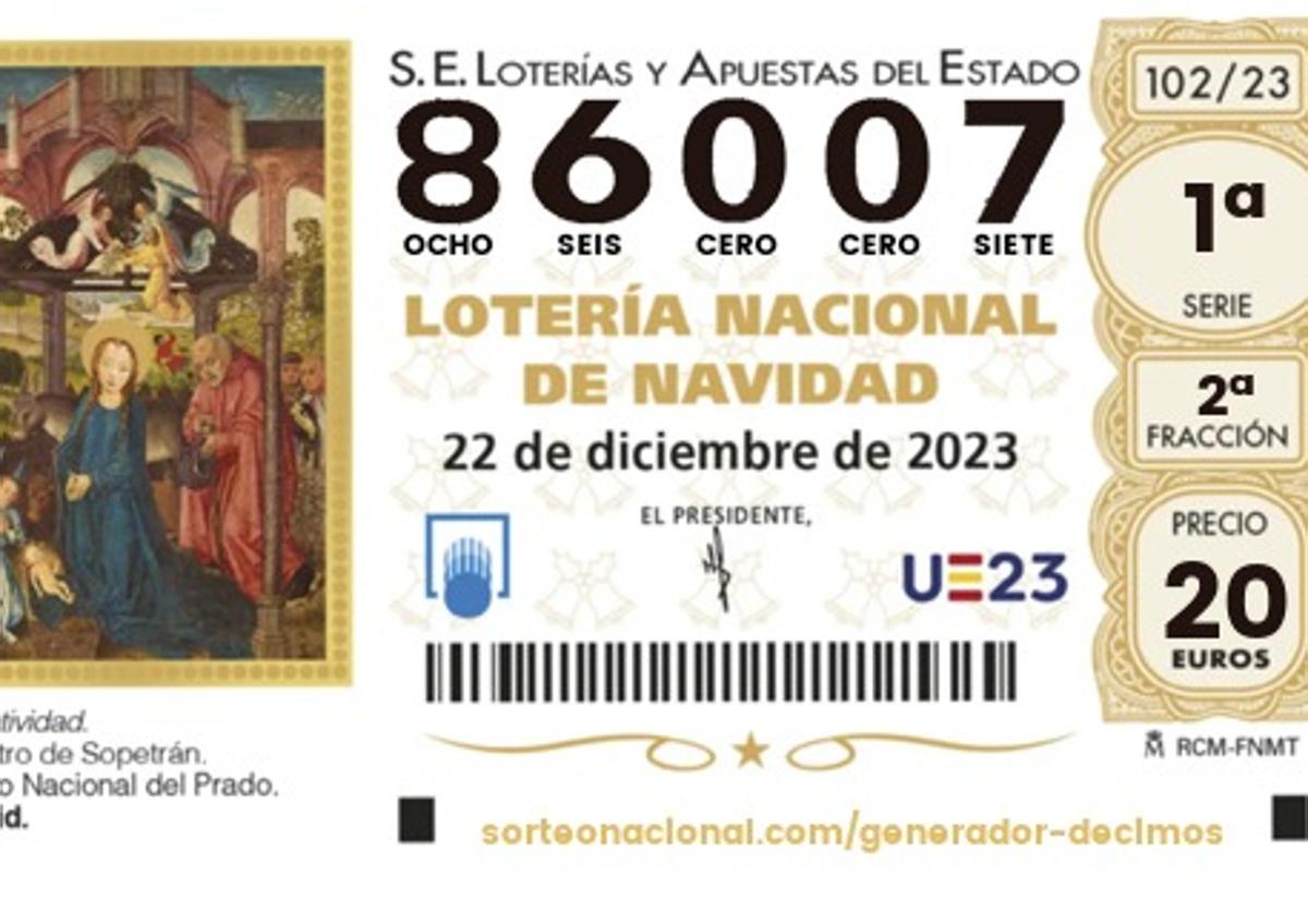 Un establecimiento de venta de lotería en Granada.