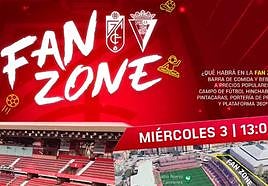 Comida y bebida en la Fan Zone en Los Cármenes para la previa ante el Cádiz