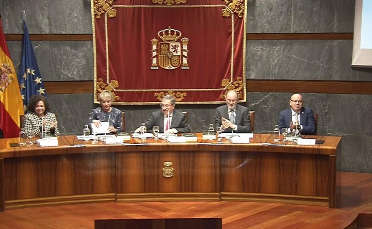 Aranda, Artigas, Mozo, Cuesta y Herrera en la presentación.