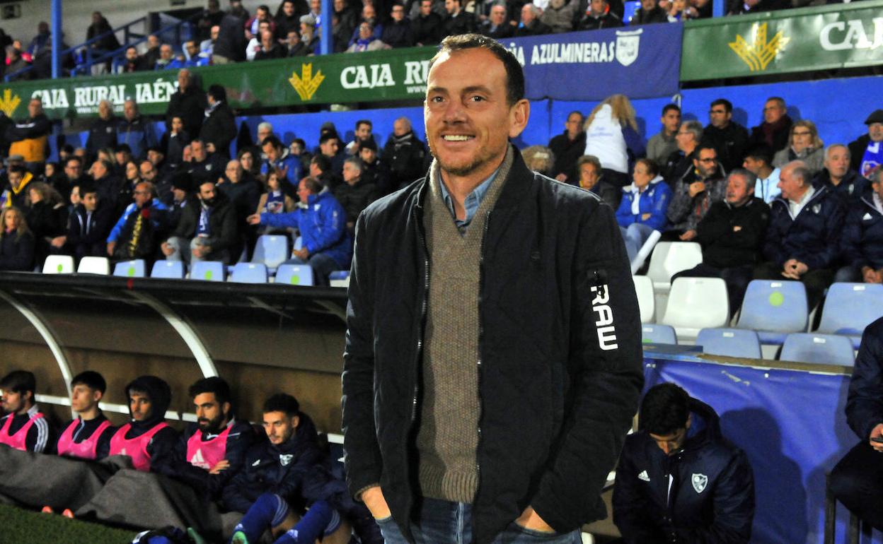 Alberto en el último partido que los azulillos jugaron como locales ante la Cultural Leonesa. 