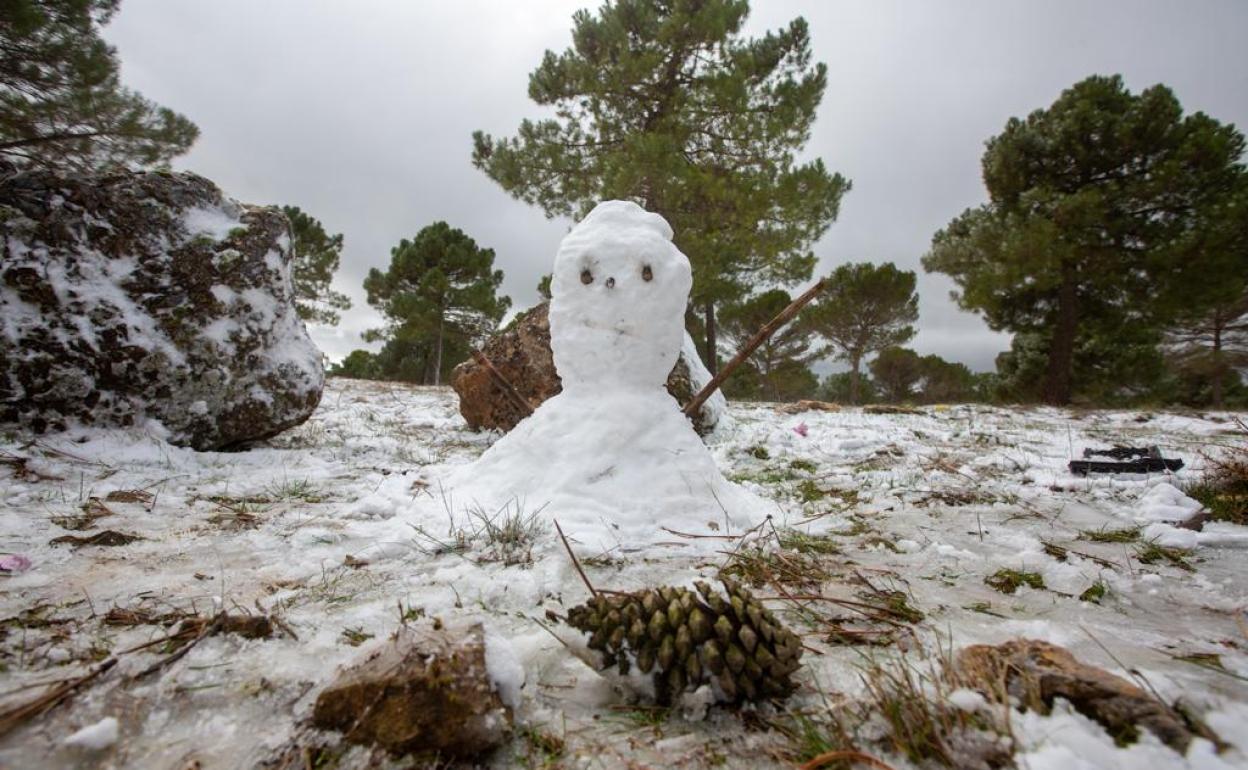 La nieve de la 'nortada' llega hasta el Valle de Lecrín. 