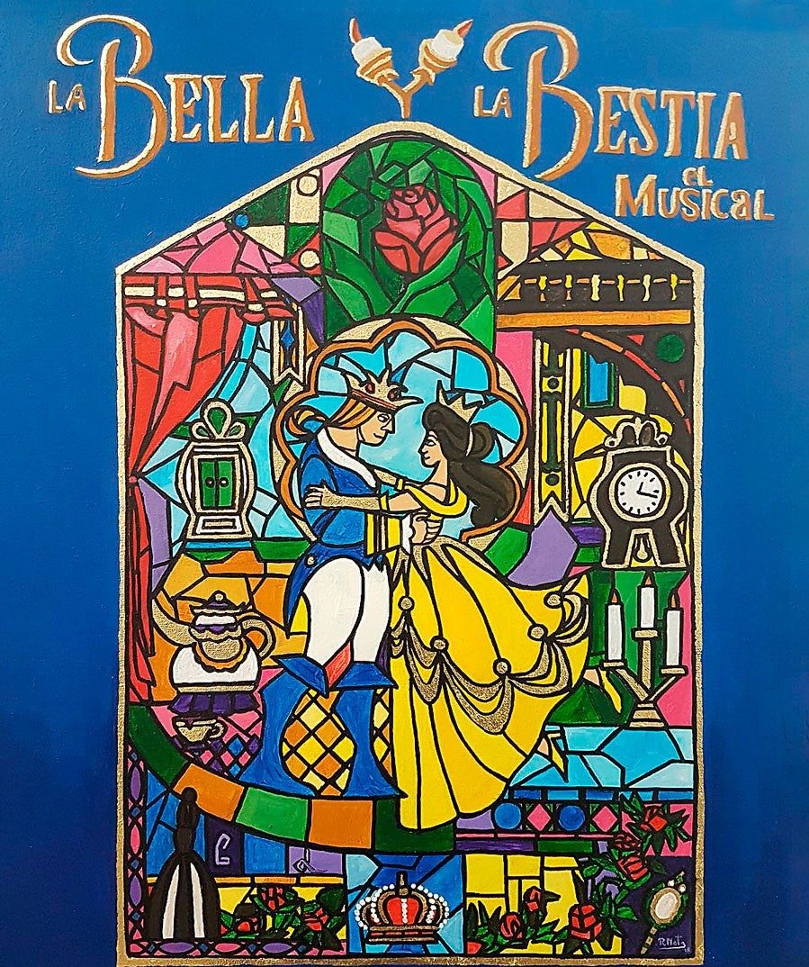 Cartel del musical Bella y Bestia. 