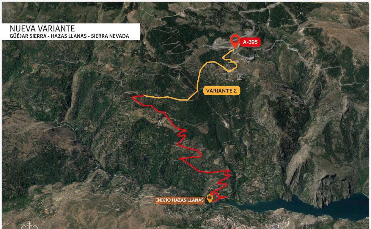 Planod e la variante de Haza Llanas propuesta por el ayuntamiento de Güéjar Sierra