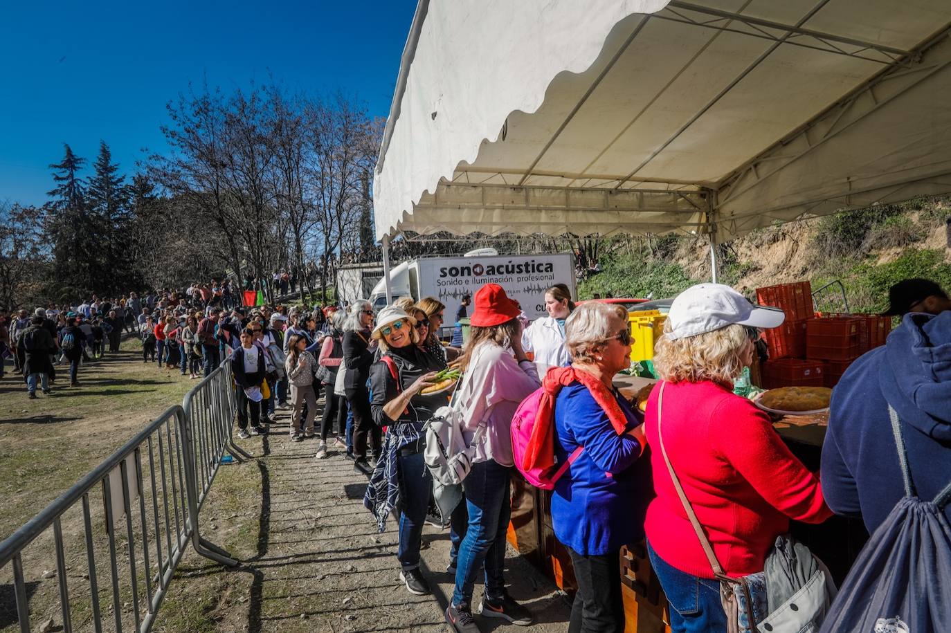 Ambiente este domingo en la romería.