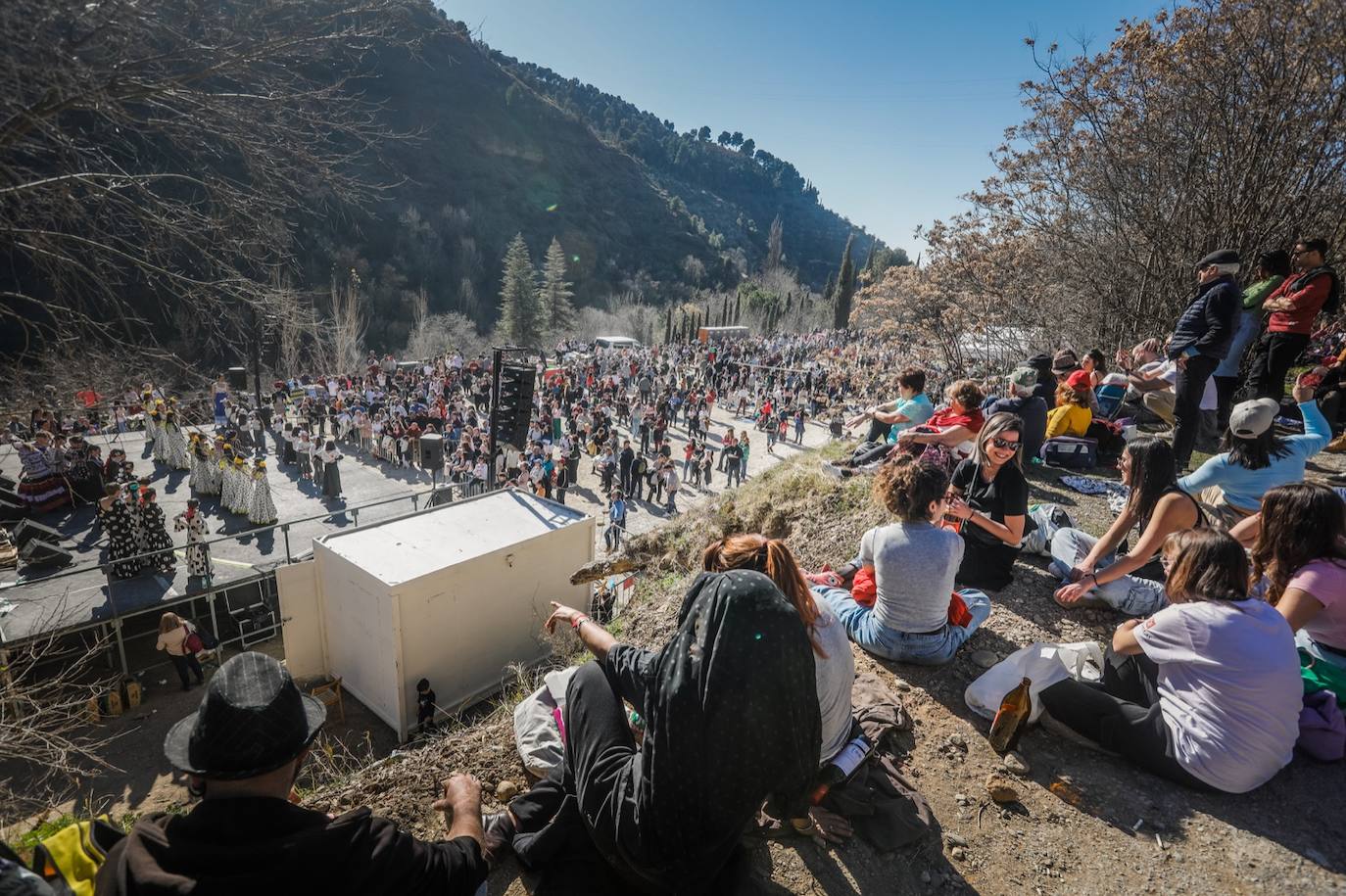 Ambiente este domingo en la romería.