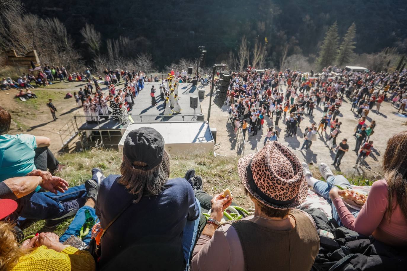 Ambiente este domingo en la romería.