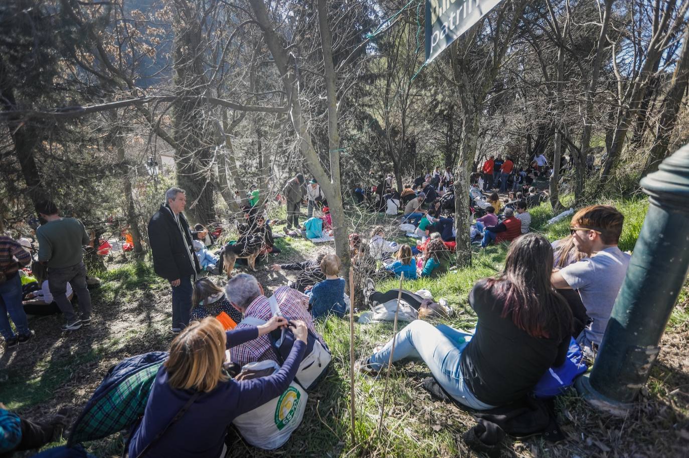 Ambiente este domingo en la romería.