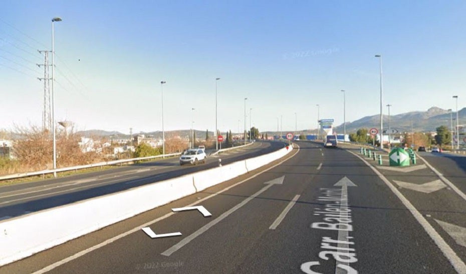 Punto de la GR-30en el que se ha producido el accidente. /MAPS