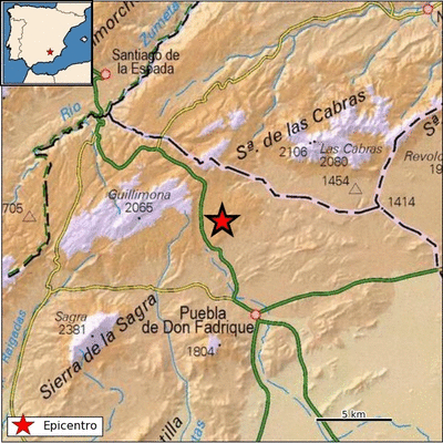La Puebla de Don Fadrique registra un nuevo terremoto de magnitud 3,6