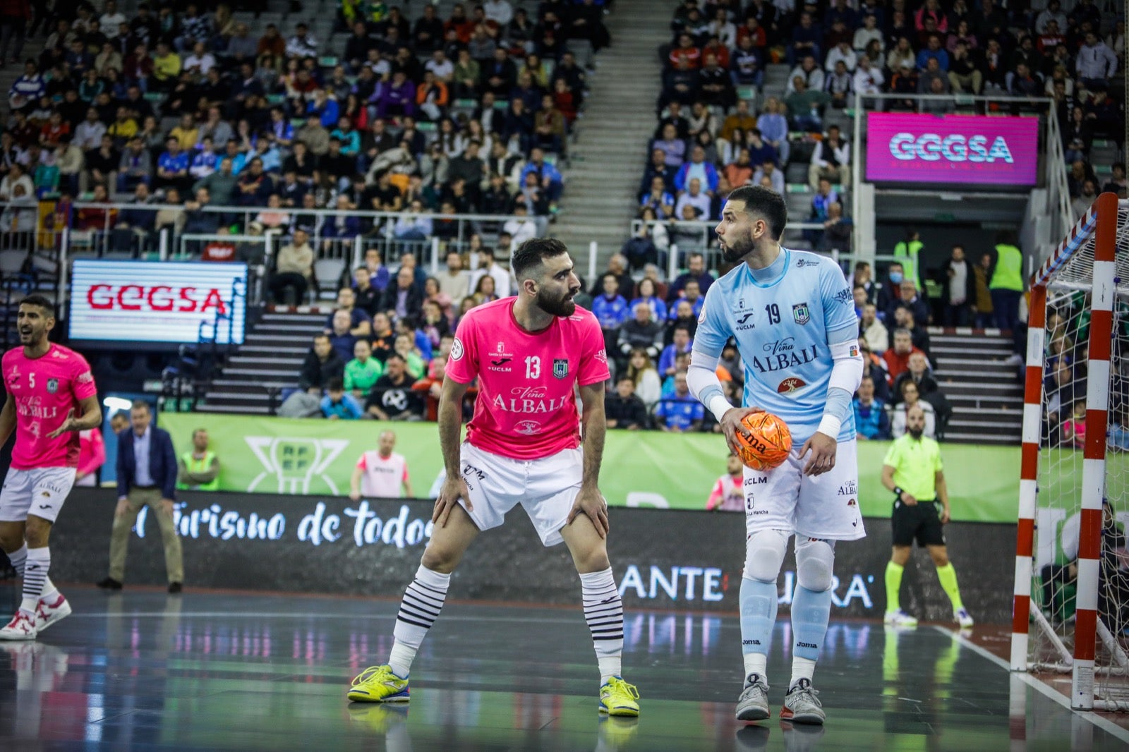 Momento del primer encuentro de la Copa de España, disputado entre el Barcelona y el Viña Albali de Valdepeñas.
