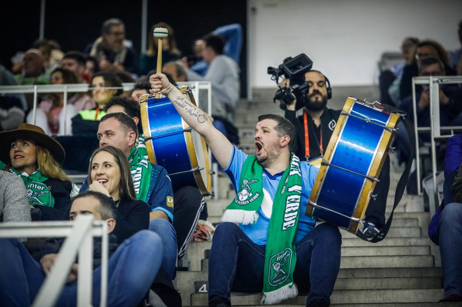 Momento del partido entre el Movistar y el Antequera.
