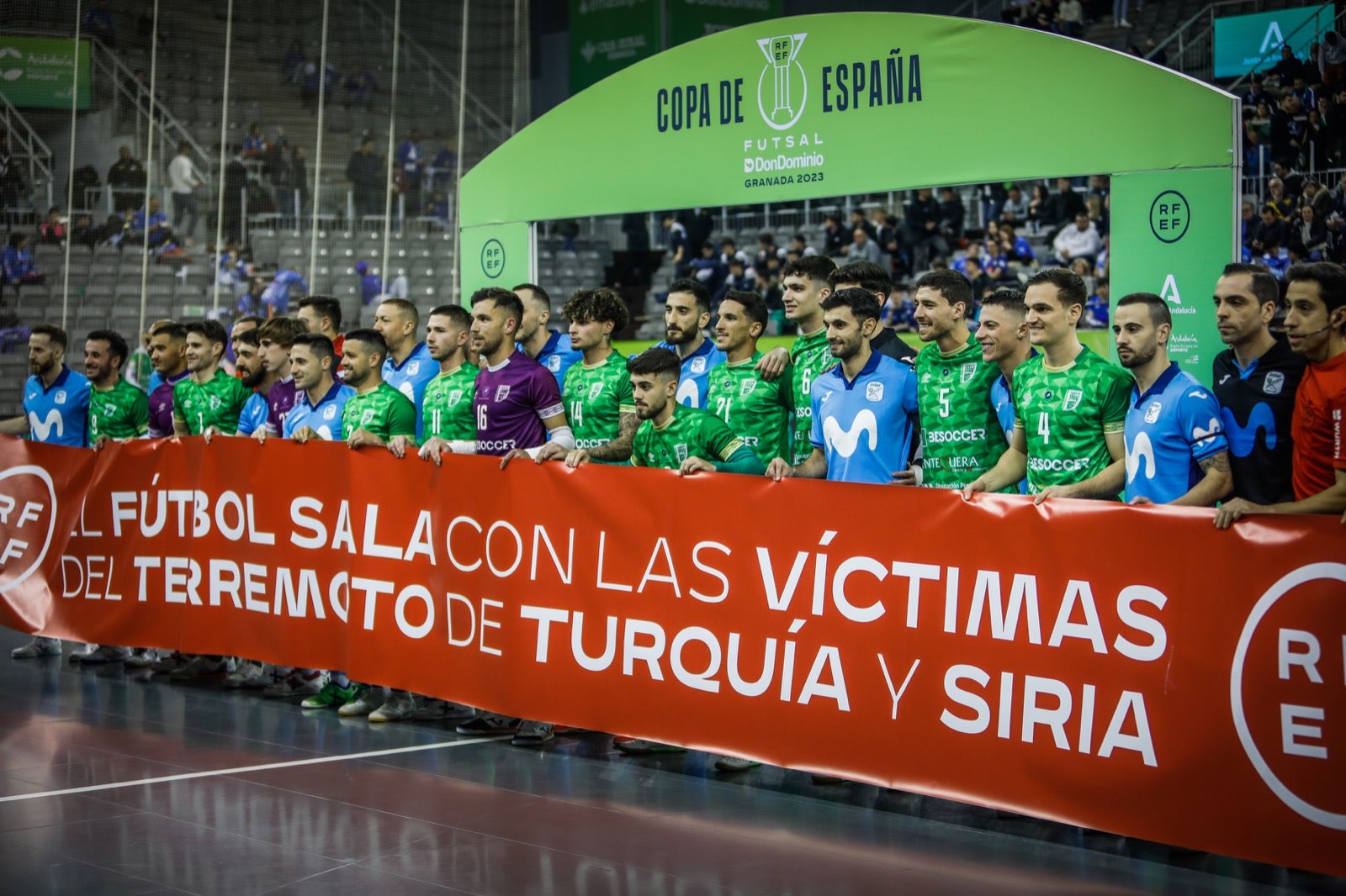 Momento del partido entre el Movistar y el Antequera.