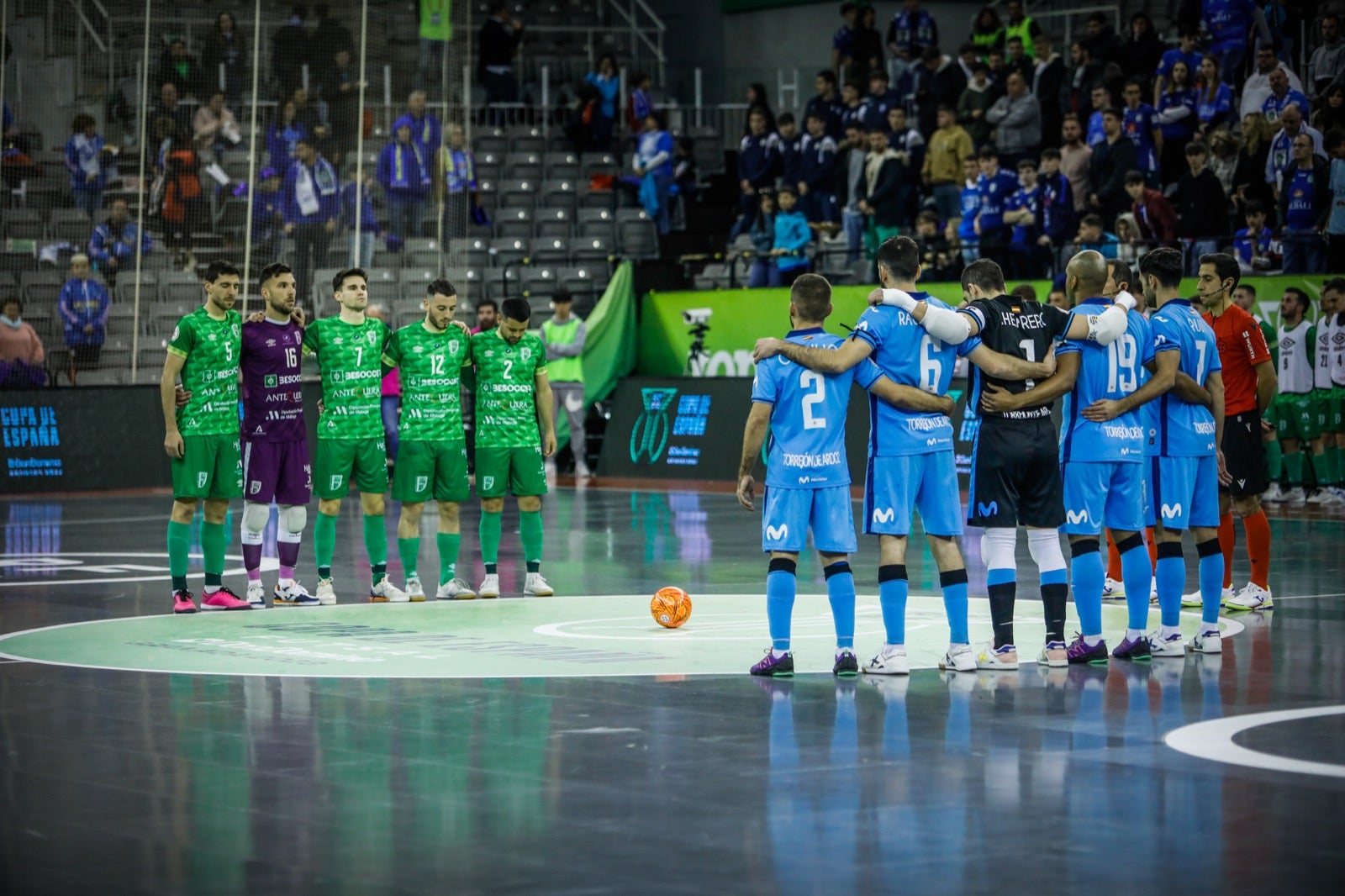 Momento del partido entre el Movistar y el Antequera.