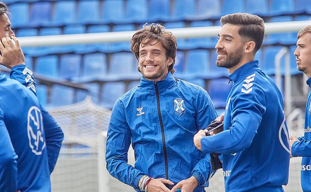 Último entrenamiento del Tenerife antes de viajar a Granada. 