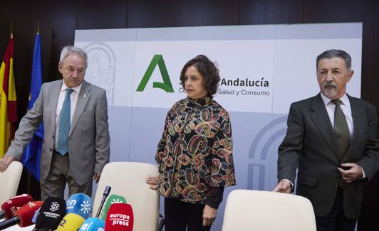 Rueda de prensa para comunicar el acuerdo entre la Consejería y el Sindicato Médico Andaluz el pasado 25 de enero. 