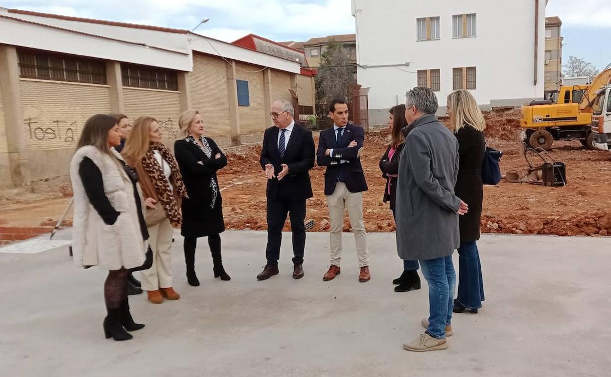 Visita a las obras de ampliación de las instalaciones del IES Himilce de Linares. 