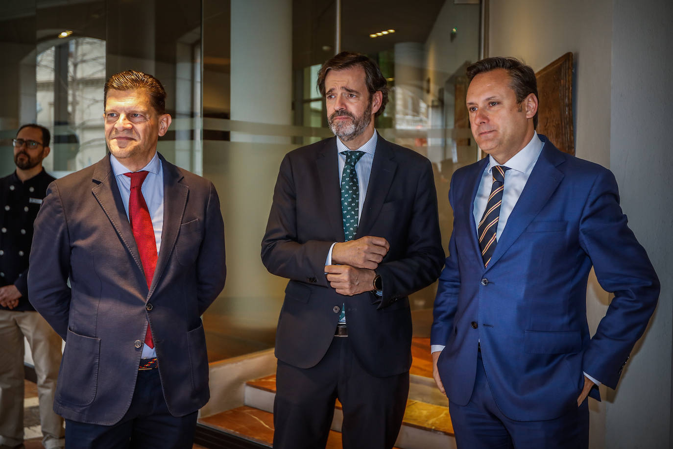 Momento del desayuno informativo organizado por IDEAL con el patrocinio de Cajamar y Antonio Garamendi como invitado.