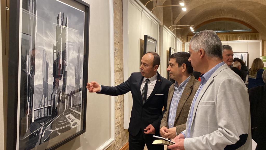 José Domínguez con Francisco Reyes y el alcalde de Martos Emilio Torres. 