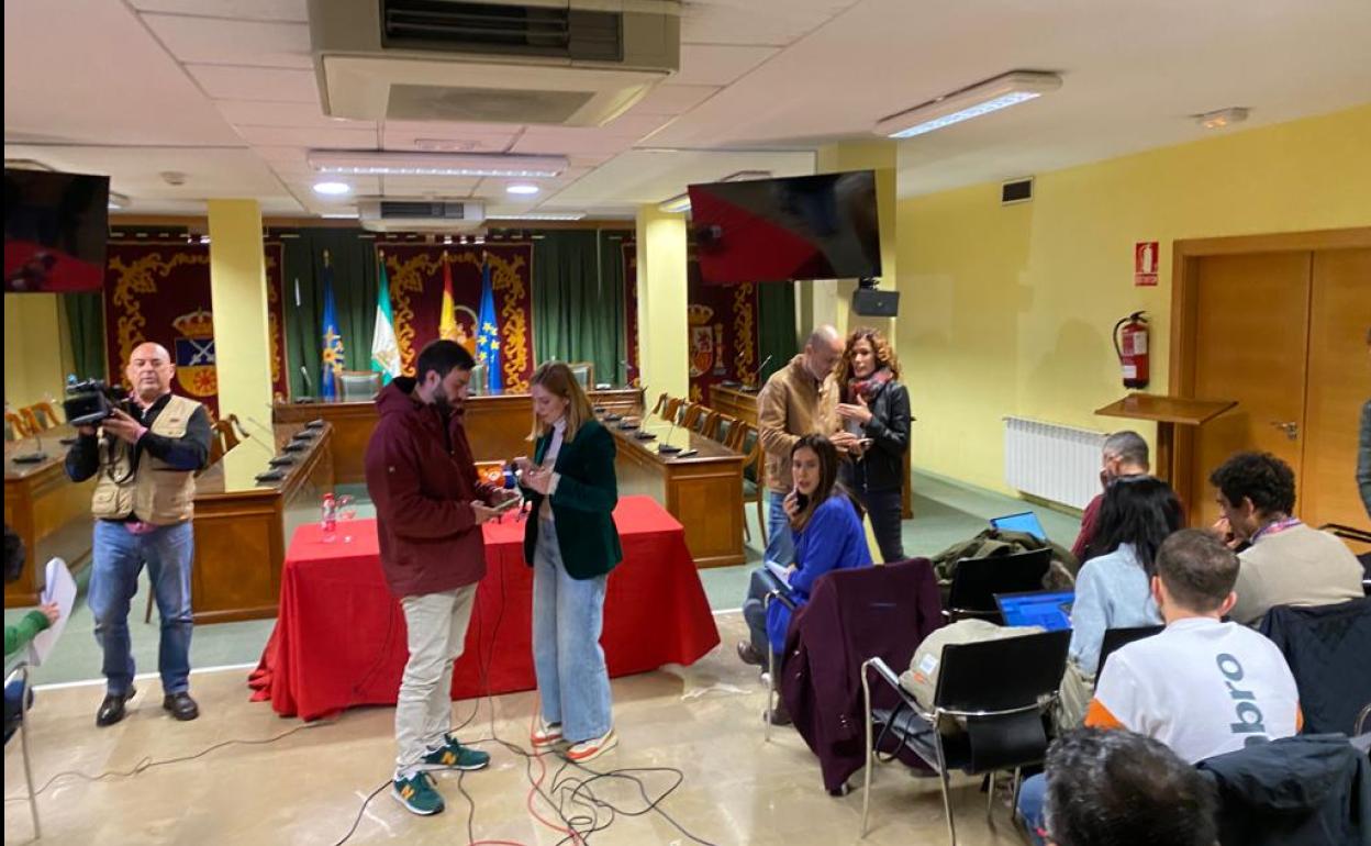 Ayuntamiento de Maracena este miércoles antes de la comparecencia de su alcaldesa