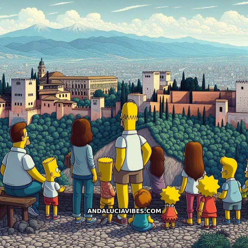 Las imágenes de la visita de los Simpson a Granada