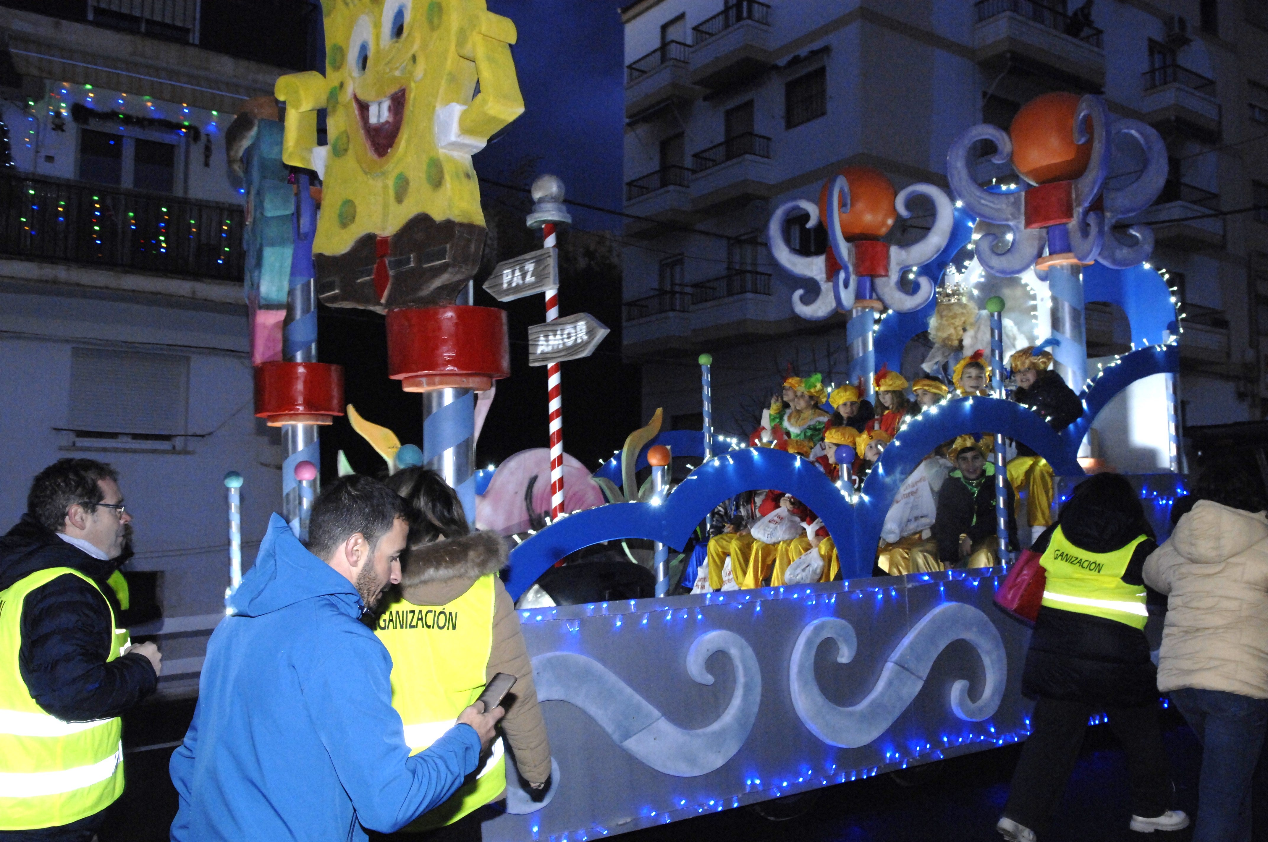 La cabalgata de Reyes a su paso por Órgiva.